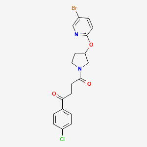 1-(3-((5-Bromopyridin-2-yl)oxy)pyrrolidin-1-yl)-4-(4-chlorophenyl)butane-1,4-dione