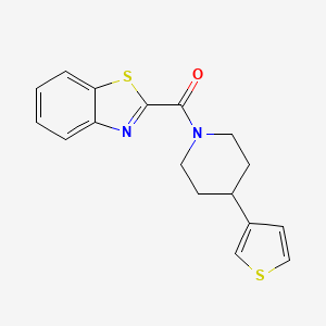 molecular formula C17H16N2OS2 B2854912 Benzo[d]thiazol-2-yl(4-(thiophen-3-yl)piperidin-1-yl)methanone CAS No. 1396746-28-3
