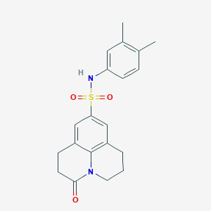 N-(3,4-dimethylphenyl)-3-oxo-1,2,3,5,6,7-hexahydropyrido[3,2,1-ij]quinoline-9-sulfonamide
