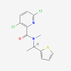 3,6-dichloro-N-methyl-N-[1-(thiophen-2-yl)ethyl]pyridine-2-carboxamide