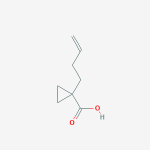 molecular formula C8H12O2 B2854929 Cyclopropanecarboxylic acid, 1-(3-buten-1-yl)- CAS No. 106434-86-0