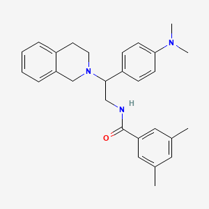 N-(2-(3,4-dihydroisoquinolin-2(1H)-yl)-2-(4-(dimethylamino)phenyl)ethyl)-3,5-dimethylbenzamide