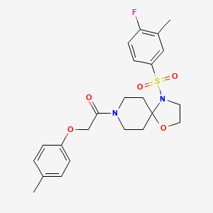 4-[(4-Fluoro-3-methylphenyl)sulfonyl]-8-[(4-methylphenoxy)acetyl]-1-oxa-4,8-diazaspiro[4.5]decane