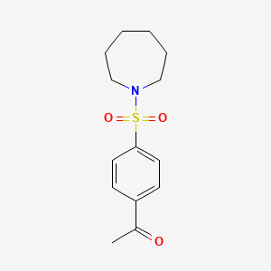 molecular formula C14H19NO3S B2854945 1-[4-(Azepan-1-ylsulfonyl)phenyl]ethanone CAS No. 333787-87-4