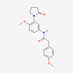 molecular formula C20H22N2O4 B2854946 N-(4-methoxy-3-(2-oxopyrrolidin-1-yl)phenyl)-2-(4-methoxyphenyl)acetamide CAS No. 941934-22-1