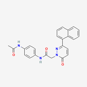 molecular formula C24H20N4O3 B2854948 N-(4-乙酰氨基苯基)-2-(3-萘-1-基-6-氧代嘧啶-1-基)乙酰胺 CAS No. 941883-30-3