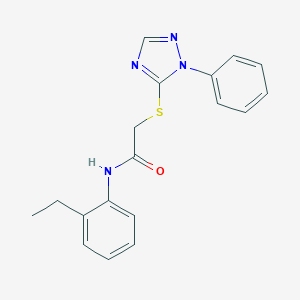 N-(2-ethylphenyl)-2-[(1-phenyl-1H-1,2,4-triazol-5-yl)sulfanyl]acetamide