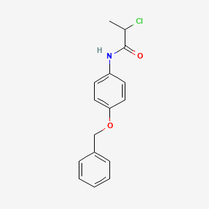 molecular formula C16H16ClNO2 B2854957 N-[4-(benzyloxy)phenyl]-2-chloropropanamide CAS No. 743444-38-4