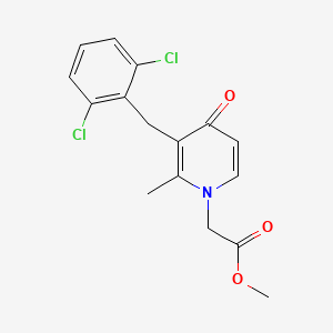 molecular formula C16H15Cl2NO3 B2854958 methyl 2-[3-(2,6-dichlorobenzyl)-2-methyl-4-oxo-1(4H)-pyridinyl]acetate CAS No. 339104-41-5