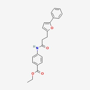 Ethyl 4-(3-(5-phenylfuran-2-yl)propanamido)benzoate