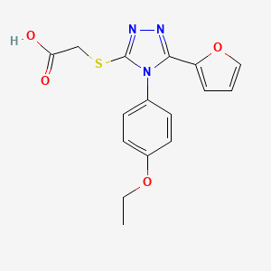 2-{[4-(4-ethoxyphenyl)-5-(furan-2-yl)-4H-1,2,4-triazol-3-yl]sulfanyl}acetic acid