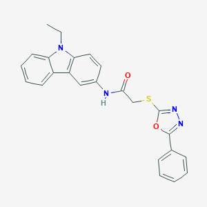 N-(9-ethyl-9H-carbazol-3-yl)-2-[(5-phenyl-1,3,4-oxadiazol-2-yl)sulfanyl]acetamide