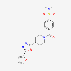 4-(4-(5-(furan-2-yl)-1,3,4-oxadiazol-2-yl)piperidine-1-carbonyl)-N,N-dimethylbenzenesulfonamide