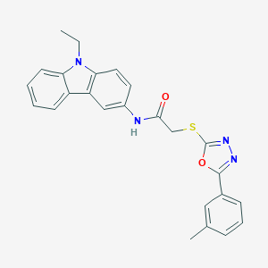 N-(9-ethyl-9H-carbazol-3-yl)-2-{[5-(3-methylphenyl)-1,3,4-oxadiazol-2-yl]sulfanyl}acetamide