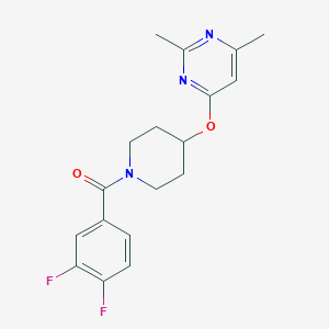(3,4-Difluorophenyl)(4-((2,6-dimethylpyrimidin-4-yl)oxy)piperidin-1-yl)methanone