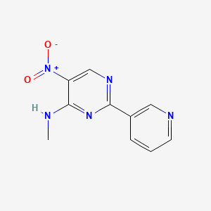 molecular formula C10H9N5O2 B2854999 N-methyl-5-nitro-2-(3-pyridinyl)-4-pyrimidinamine CAS No. 338417-25-7