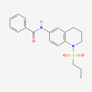 molecular formula C19H22N2O3S B2855001 N-(1-(丙磺酰基)-1,2,3,4-四氢喹啉-6-基)苯甲酰胺 CAS No. 946282-10-6