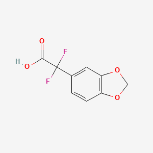 molecular formula C9H6F2O4 B2855003 2-(1,3-Benzodioxol-5-yl)-2,2-difluoroacetic acid CAS No. 1027514-08-4