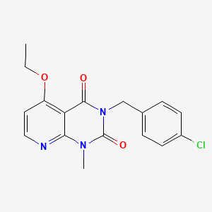 molecular formula C17H16ClN3O3 B2855007 3-(4-chlorobenzyl)-5-ethoxy-1-methylpyrido[2,3-d]pyrimidine-2,4(1H,3H)-dione CAS No. 941898-43-7