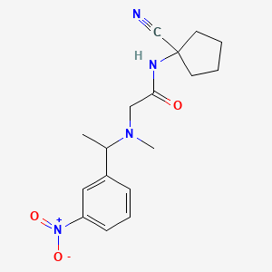 molecular formula C17H22N4O3 B2855008 N-(1-cyanocyclopentyl)-2-{methyl[1-(3-nitrophenyl)ethyl]amino}acetamide CAS No. 1223736-53-5
