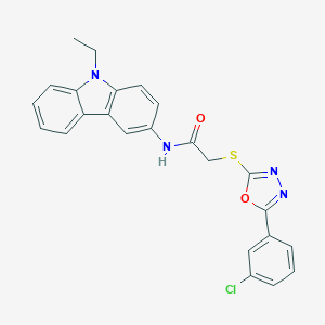 2-{[5-(3-chlorophenyl)-1,3,4-oxadiazol-2-yl]sulfanyl}-N-(9-ethyl-9H-carbazol-3-yl)acetamide