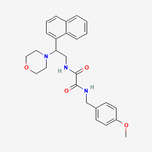 N1-(4-methoxybenzyl)-N2-(2-morpholino-2-(naphthalen-1-yl)ethyl)oxalamide