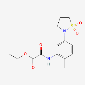 Ethyl 2-((5-(1,1-dioxidoisothiazolidin-2-yl)-2-methylphenyl)amino)-2-oxoacetate