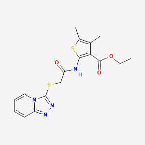 Ethyl 4,5-dimethyl-2-{[([1,2,4]triazolo[4,3-a]pyridin-3-ylsulfanyl)acetyl]amino}thiophene-3-carboxylate