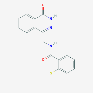 molecular formula C17H15N3O2S B2855023 2-methylsulfanyl-N-[(4-oxo-3H-phthalazin-1-yl)methyl]benzamide CAS No. 899985-16-1