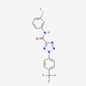 molecular formula C16H12F3N5OS B2855024 N-(3-(methylthio)phenyl)-2-(4-(trifluoromethyl)phenyl)-2H-tetrazole-5-carboxamide CAS No. 1396865-16-9