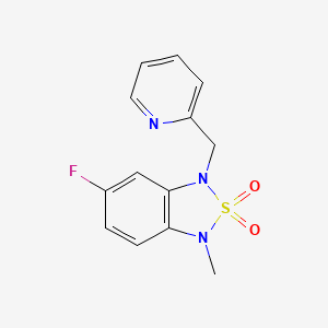 5-Fluoro-1-methyl-3-(pyridin-2-ylmethyl)-1,3-dihydrobenzo[c][1,2,5]thiadiazole 2,2-dioxide