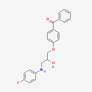 molecular formula C22H20FNO3 B2855035 1-(4-Benzoylphenoxy)-3-[(4-fluorophenyl)amino]propan-2-ol CAS No. 898644-49-0