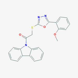 9-({[5-(2-methoxyphenyl)-1,3,4-oxadiazol-2-yl]sulfanyl}acetyl)-9H-carbazole