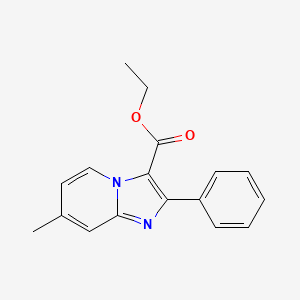 molecular formula C17H16N2O2 B2855046 Ethyl 7-methyl-2-phenylimidazo[1,2-a]pyridine-3-carboxylate CAS No. 137997-34-3