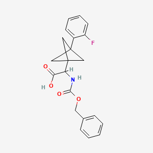 2-[3-(2-Fluorophenyl)-1-bicyclo[1.1.1]pentanyl]-2-(phenylmethoxycarbonylamino)acetic acid