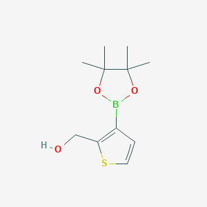 molecular formula C11H17BO3S B2855066 (3-(4,4,5,5-Tetramethyl-1,3,2-dioxaborolan-2-yl)thiophen-2-yl)methanol CAS No. 2121511-82-6