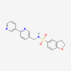 molecular formula C19H17N3O3S B2855072 N-([2,3'-联吡啶]-5-基甲基)-2,3-二氢苯并呋喃-5-磺酰胺 CAS No. 2034473-52-2