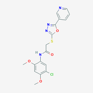 N-(5-chloro-2,4-dimethoxyphenyl)-2-{[5-(3-pyridinyl)-1,3,4-oxadiazol-2-yl]sulfanyl}acetamide