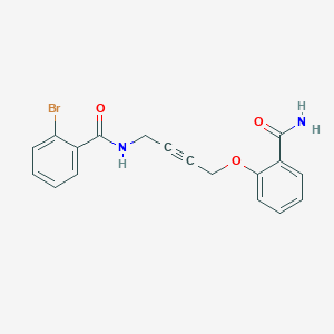2-bromo-N-(4-(2-carbamoylphenoxy)but-2-yn-1-yl)benzamide