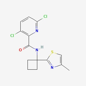 3,6-dichloro-N-[1-(4-methyl-1,3-thiazol-2-yl)cyclobutyl]pyridine-2-carboxamide