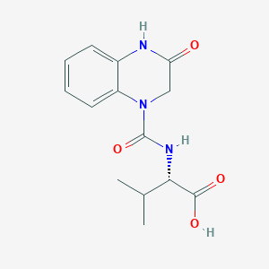 molecular formula C14H17N3O4 B2855103 (2S)-3-methyl-2-[(3-oxo-2,4-dihydroquinoxaline-1-carbonyl)amino]butanoic acid CAS No. 1173676-84-0