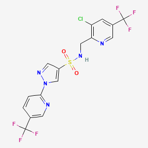 N-{[3-chloro-5-(trifluoromethyl)pyridin-2-yl]methyl}-1-[5-(trifluoromethyl)pyridin-2-yl]-1H-pyrazole-4-sulfonamide