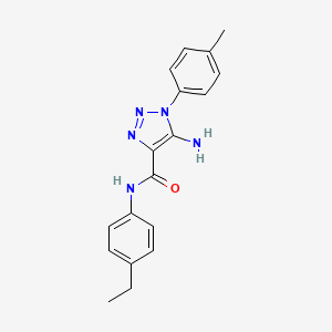 molecular formula C18H19N5O B2855109 5-amino-N-(4-ethylphenyl)-1-(p-tolyl)-1H-1,2,3-triazole-4-carboxamide CAS No. 899949-80-5