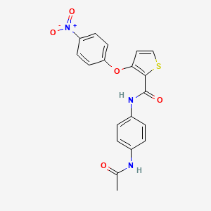 molecular formula C19H15N3O5S B2855116 N-(4-acetamidophenyl)-3-(4-nitrophenoxy)thiophene-2-carboxamide CAS No. 252026-94-1