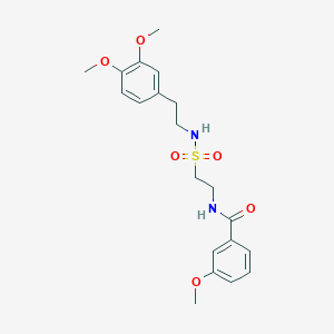 molecular formula C20H26N2O6S B2855117 N-(2-(N-(3,4-dimethoxyphenethyl)sulfamoyl)ethyl)-3-methoxybenzamide CAS No. 899979-41-0