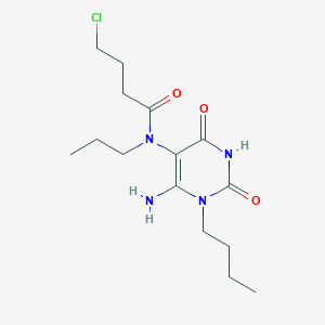 molecular formula C15H25ClN4O3 B2855129 N-(6-amino-1-butyl-2,4-dioxopyrimidin-5-yl)-4-chloro-N-propylbutanamide CAS No. 730949-66-3