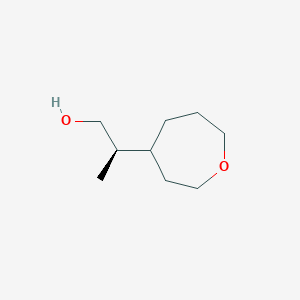 molecular formula C9H18O2 B2855131 (2R)-2-(Oxepan-4-yl)propan-1-ol CAS No. 2248213-45-6