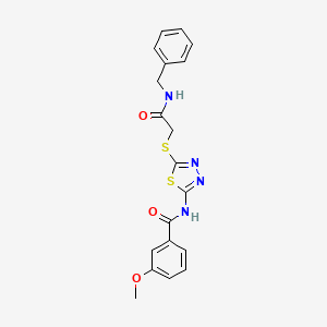 N-[5-[2-(benzylamino)-2-oxoethyl]sulfanyl-1,3,4-thiadiazol-2-yl]-3-methoxybenzamide