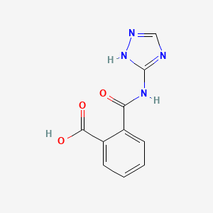 molecular formula C10H8N4O3 B2855142 2-[(1H-1,2,4-Triazol-5-ylamino)carbonyl]benzoic acid CAS No. 54553-86-5