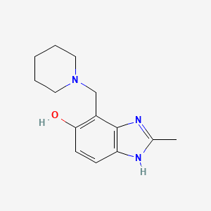 molecular formula C14H19N3O B2855148 2-Methyl-7-(piperidin-1-ylmethyl)-1H-benzo[d]imidazol-6-ol CAS No. 134687-30-2